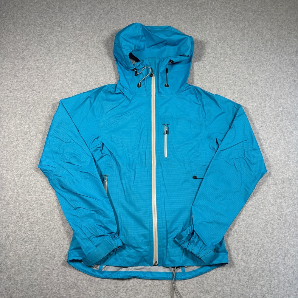 Eddie Bauer First Ascent Jacket Women XS Blue WeatherEdge Pro Hooded Rain Coat